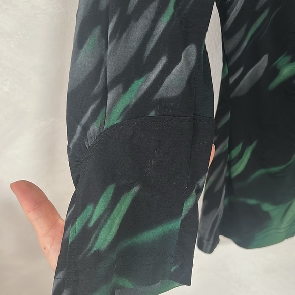 Vintage Y2K Orwell mesh green black crossover top size 10 or large - Picture 3 of 8